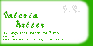 valeria malter business card